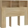 vidaXL Čelo postele s policami Dub Sonoma 120x19x103,5 cm Náhľad obrázku produktu 1
