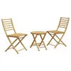 Bambus Bistro-Set Klappbar 2-Sitzer Gartentisch 45x45cm Produktbild-Vorschau 1