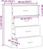 vidaXL Kredens dębowy Artisan 60 x 31 x 84 cm materiał Podgląd zdjęcia produktu 8