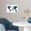 MuchoWow® Poster Weltkarte - Blau - Abstrakt 30x20 cm - Produktbild-Vorschau 5