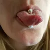 Frauen Strass Zunge Nase Nippel Ring Ohrstecker Körper Produktbild-Vorschau 6
