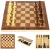 ÉCHECS EN BOIS JEU DE Dames CLASSIQUE BACKGAMING 3 EN 1 XXL Voir les images du produit 1