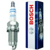 A Bosch spark plug and its packaging are displayed. Produktbild-Vorschau