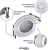 3er Set Oktaplex Einbaustrahler rund Alu inkl. LED Modul Produktbild-Vorschau 2