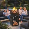 Outsunny Feuerschale 39 x 39 x 87 cm Feuerstelle mit Produktbild-Vorschau 2
