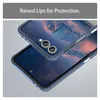 A close-up view of two phone cases, one on top of the other, with a dark blue background. The cases are designed for a Samsung Galaxy Z Flip. Produktbild-Vorschau