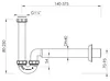 Bruckner Waschbecken/Bidet-Siphon 5/4", niedrig, DN40, Weiß Produktbild-Vorschau 2