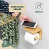 portarotolo eluno con ripiano in bambù, da incollare con Anteprima dell’immagine prodotto 3