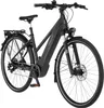 A black electric bicycle is shown against a white background. Produktbild-Vorschau