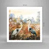 Poster - Poster ohne Rahmen - Kraniche Vögel Herbst - 60x60 Produktbild-Vorschau 4