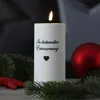 LED Grabkerze MIA - mit Schrift - Grablicht - 3D Flamme - H: 12,5cm - D: 7,5cm - weiß - für Außen Produktbild-Vorschau