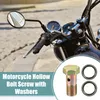 Universal M12x1.25 32mm Länge Motorrad 3-Loch-Hohlschrauben Produktbild-Vorschau 3
