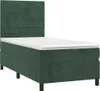 vidaXL Boxspringbett mit Matratze & LED Dunkelgrün 90x200 Produktbild-Vorschau 3