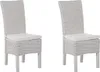 BELIANI Esszimmerstuhl 2er Set Weiß Rattan mit Sitzkissen Produktbild-Vorschau 1