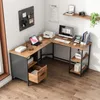 Biurko narożne komputerowe narożne rustykalne loft vintage Podgląd zdjęcia produktu 6