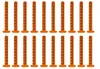 A grid of orange measuring cylinders with black markings. Náhľad obrázku produktu