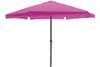 A pink patio umbrella with a black pole against a white background. Produktbild-Vorschau