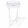 vidaXL Table de service/d'appoint avec plateau blanc Voir les images du produit 5