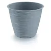 Runder Blumentopf aus Kunststoff hellgrau 15 cm Furu Produktbild-Vorschau 1