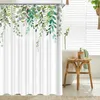 Duschvorhang 240x180cm Grün Blätter Antischimmel Textil mit Produktbild-Vorschau 8