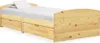 vidaXL Lit en bois massif avec 2 tiroirs en pin 90x200 cm Voir les images du produit 7