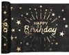 Tischläufer Vlies Happy Birthday  schwarz gold Produktbild-Vorschau 1
