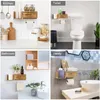 Omgoods - Wandgemonteerde houten toiletpapierhouder met Productafbeelding-voorbeeld 5