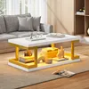 Table basse Merax avec éclairage LED, table de salon en MDF Voir les images du produit 13