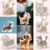 INF Cute Orange Cat Hair Box Acrylic Resin Keyring Voir les images du produit 2