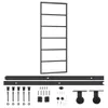vidaXL Posuvné dvere s kovaním ESG sklo a hliník 76x205 cm Náhľad obrázku produktu 1