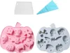 2 Stück 3D-Kürbis-Silikonformen, 8 Mulden, Von Hallween Produktbild-Vorschau 1