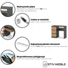 STIV Möbel | Biurko 90x50x77 cm Szary Mat / Dąb Wotan | Z 3 Podgląd zdjęcia produktu 5
