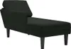vidaXL Chaiselongue mit Kissen und Rechter Armlehne Schwarz Produktbild-Vorschau 8