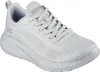 A single gray Skechers Bobs Sport Squad Chaos women's training shoe is shown from a side-angle on a white background. Anteprima dell’immagine prodotto