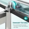 SONNI Nischentür Falttür 86x185cm Drehfalttür Pendeltür Produktbild-Vorschau 5