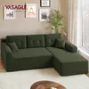 VASAGLE Modulares Sofa, Ecksofa mit Liege rechts, 242 cm Produktbild-Vorschau 2