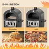 Outsunny Pizzaofen Outdoor Grillofen mit Schornstein Produktbild-Vorschau 4