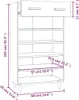vidaXL Botník bílý 60x35x105 cm Dřevěný materiál Náhled obrázku produktu 7