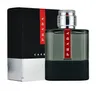 A product shot of Prada Luna Rossa Carbon Eau de Toilette for Men, with its packaging. Produktbild-Vorschau