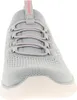 A close-up, front-facing view of a gray Skechers shoe. Produktbild-Vorschau