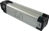 A silver and black e-bike battery pack is shown against a white background. Produktbild-Vorschau