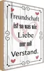 vianmo Holzschild 40x30 cm Freundschaft ist so wie Liebe Produktbild-Vorschau 1