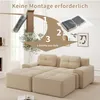 Modulares Cloud Sofa Beige Cord Sofa U Form mit Ottoman, Produktbild-Vorschau 8