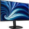 A black Philips monitor with a colorful abstract wallpaper displayed on its screen, shown from a three-quarter angle on a white background. Produktbild-Vorschau