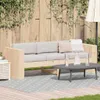 vidaXL Garten-Sofa Natur 185,5 x 60 x 62 cm Massives Produktbild-Vorschau 2