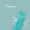 A teal chenille mop head with water splashing around it, against a light blue background. Text is present in the upper left corner. Produktbild-Vorschau