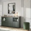 Sideboard grün mit Eiche Lefkas Nb. EPSOM-83 Glaseinsatz Produktbild-Vorschau 4