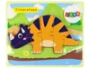 Lean Toys Holzpuzzle Dinosaurier Triceratops Ankylosaurus Produktbild-Vorschau 1