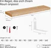 LAMO Manufaktur Wandregal Holz Gerade  |  Regal Farbe: Produktbild-Vorschau 2