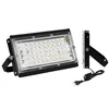 A floodlight and its mounting bracket are displayed against a white background. Produktbild-Vorschau